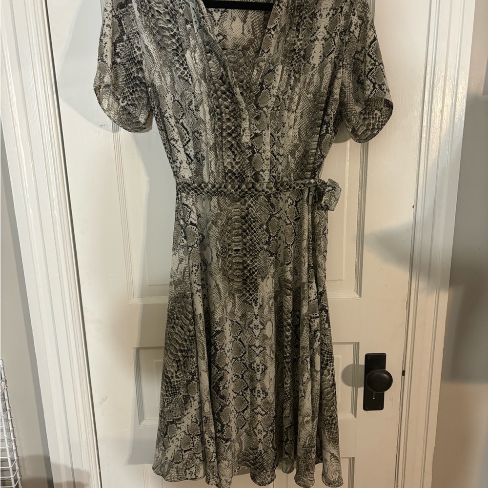 Elegant Snake Print Dress